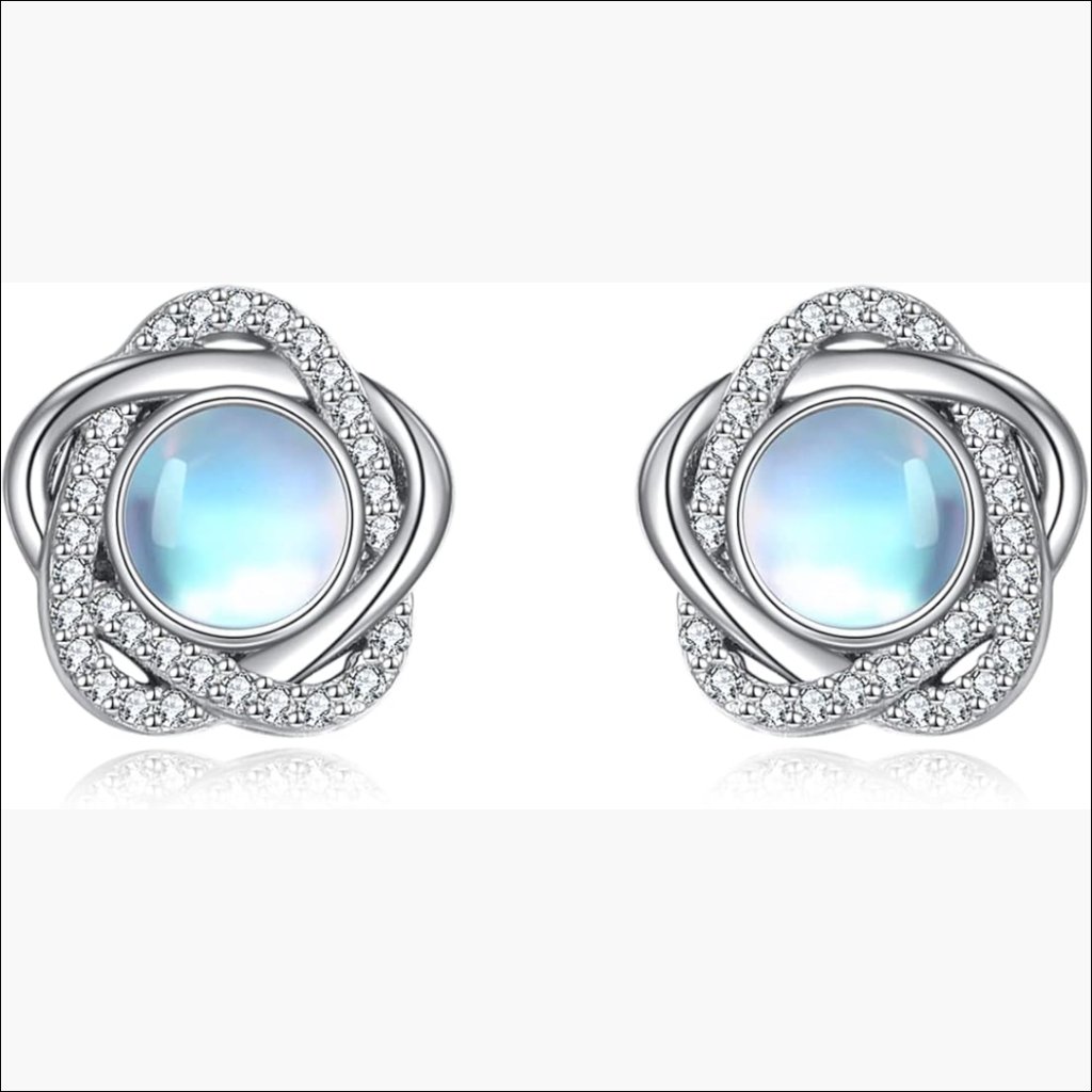 925 Sterling Silver Irish Celtic Knot Hoop Earrings Leverback